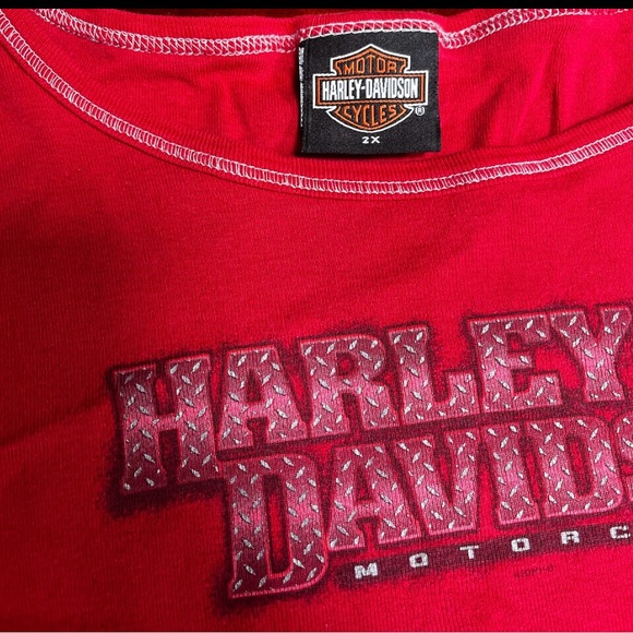Vintage 2004 Women’s Harley Davidson Red Tee - Picture 3 of 6